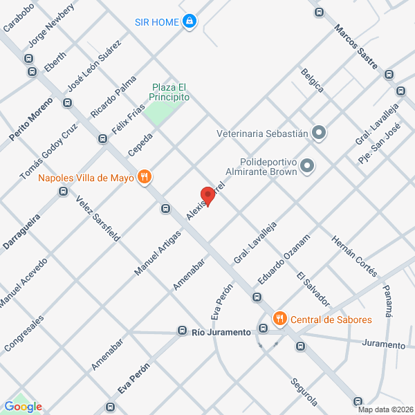 Map showing El Talar