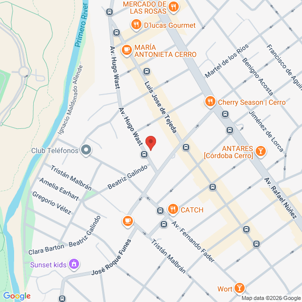 Map showing Córdoba