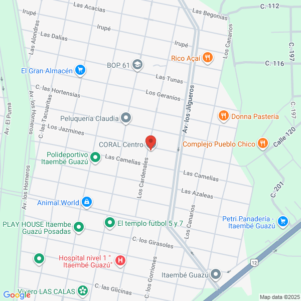Map showing Posadas