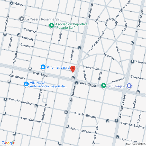 Map showing Rosario