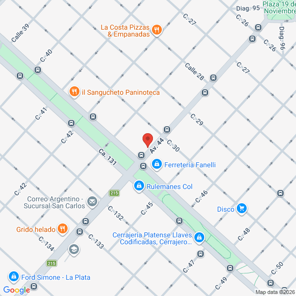 Map showing La Plata