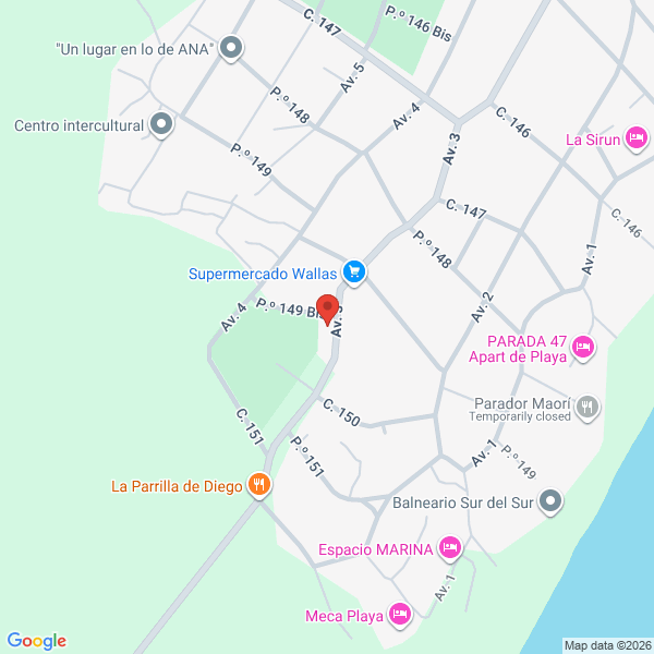 Map showing Villa Gesell