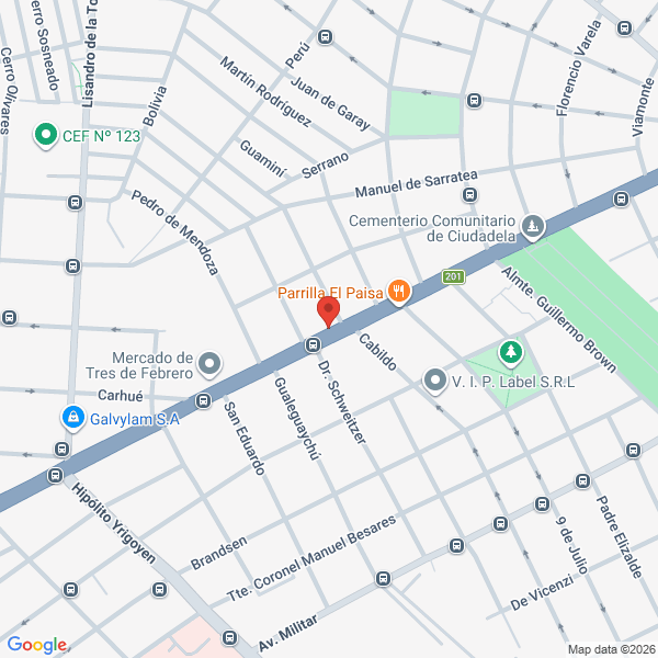 Map showing Buenos Aires