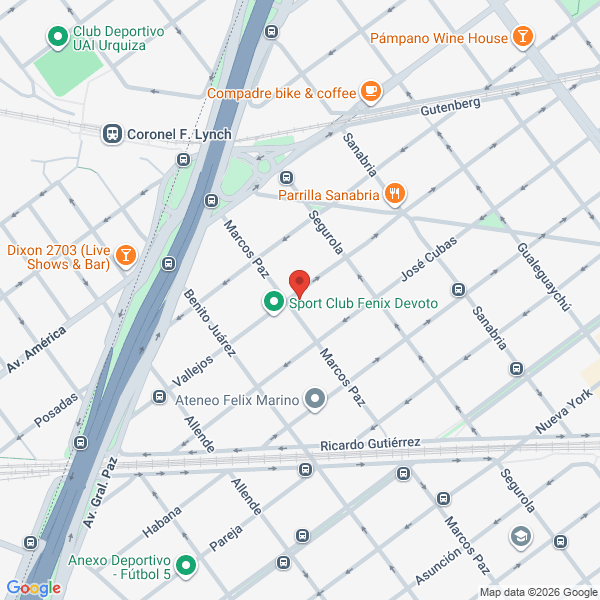 Map showing Villa Devoto